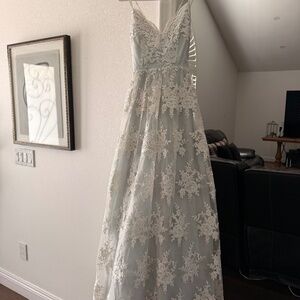 Blue and White Lace dress